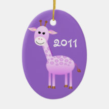 Baby Girl Giraffe/ Photo Christmas Ornaments