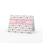 Baby Girl Hearts Card