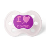 baby girl i love heart my godmother pacifiers