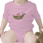Baby Girl in Pea Pod Bodysuit