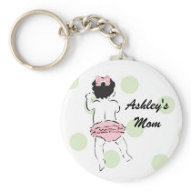 Baby Girl in Ruffled Panties Key Chain