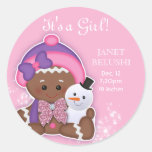Baby Girl Newborn Stickers Christmas Gingerbread