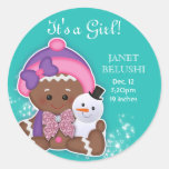 Baby Girl Newborn Stickers Christmas Gingerbread