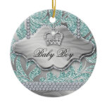 Baby Girl Ornament Cute Blue Crown Tiara