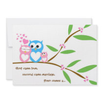 Baby Girl Owl Baby Shower Invitation