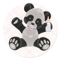 Baby Girl Panda Bear Stickers
