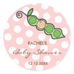 Baby Girl Pea in a Pod Baby Shower Label / Sticker