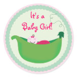 Baby Girl Pea Pod Cupcake Toppers & Stickers