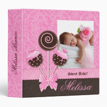 Baby Girl Photo Album Cute Cake Pops Binders
