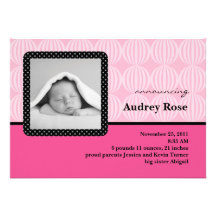 Baby Girl Photo Birth Announcement