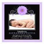 Baby Girl Photo Daisy Birth Announcement