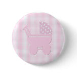 Baby Girl Pink Cute Carriage buttons