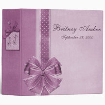 Baby Girl Pink Jean Denim Binder