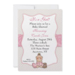 Baby Girl Pink Shower Personalized Announcement