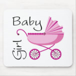 Baby girl pink stroller mousepad