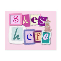 Baby Girl Postcard Announcement