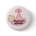 Baby Girl Proud Grandma Pinback Button