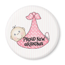 Baby Girl Proud Grandma Refrigerator Magnet