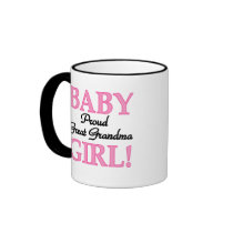 Baby Girl Proud Great Grandma Coffee Mugs