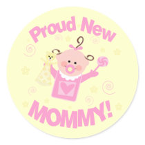 Baby Girl Proud Mom Sticker