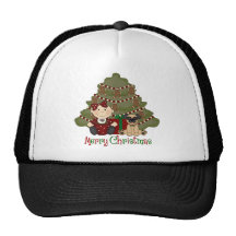 Baby Girl Pug and Tree Hat