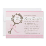 Baby Girl Rattle Shower Invitation