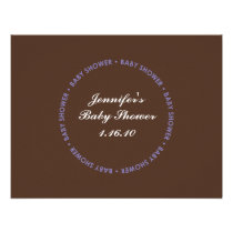 Baby Girl Shower Brown and Purple RSVP Card invitations