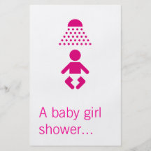 Baby girl shower full color flyer
