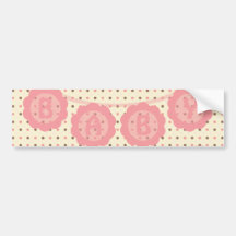 Baby Girl Shower or Announcement Bumper Stickers