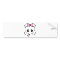 Baby Girl Skully Bumper Stickers