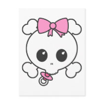 Baby Girl Skully Postcard