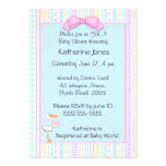 Baby Girl  Stork Shower Invitations