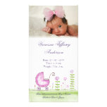 Baby Girl Stroller Birth Announcement Photo Cards photo cards