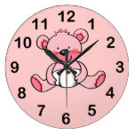 Baby Girl (teddy bear) wall clocks
