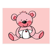 Baby Girl (teddy bear) Post Card