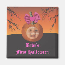Baby Girl's 1st Halloween Fridge Magnets