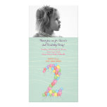 Baby Girls 2nd Birthday Party Photo Card Invite
