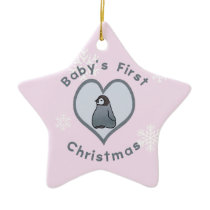 Baby Girls First Christmas Penguin Ornament