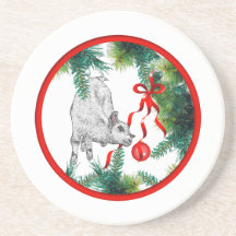 Baby Goat Goat Sandstone Coaster