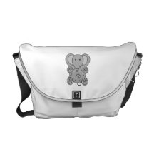 Baby grey elephant commuter bags