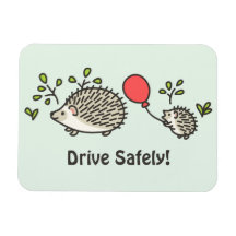 Baby Hedgehog's Red Balloon Magnet