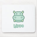 Baby Hippo Cartoon mousepads