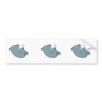 baby hippo drinking bottle bumper stickers