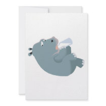 baby hippo drinking bottle announcements