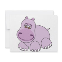Baby Hippo Custom Invitations