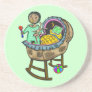 Baby In Crib With Toys