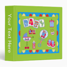 Baby in Lime 3 Ring Binders