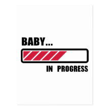 Baby in progress loading postcard