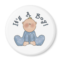 Baby in Sleeper It's a Boy Fridge Magnet
