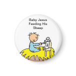 Baby Jesus Feeding His Sheep Refrigerator Magnets